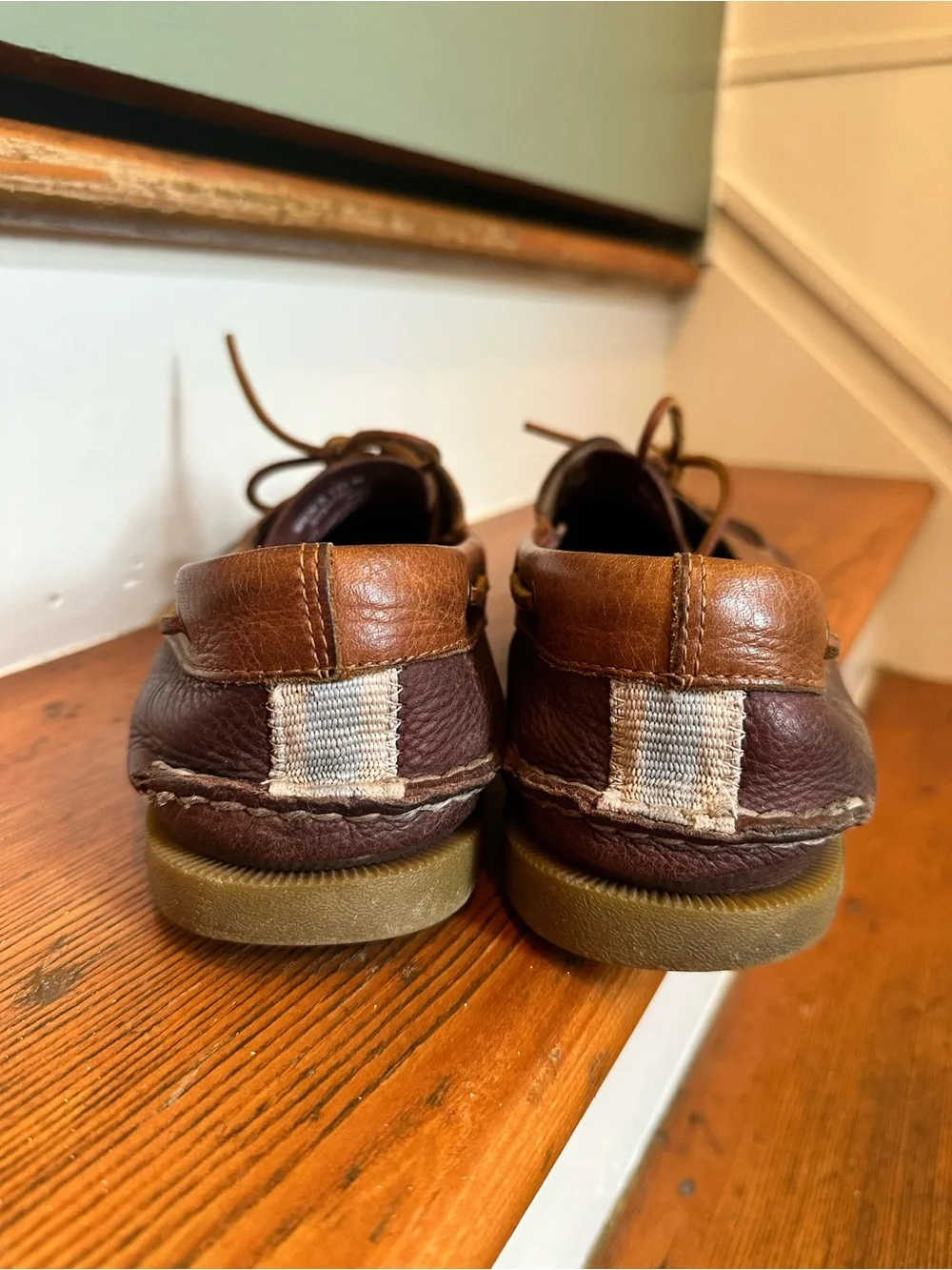 Sperry Men’s Two-Tone Gold Cup Brown Leather Boat Shoes